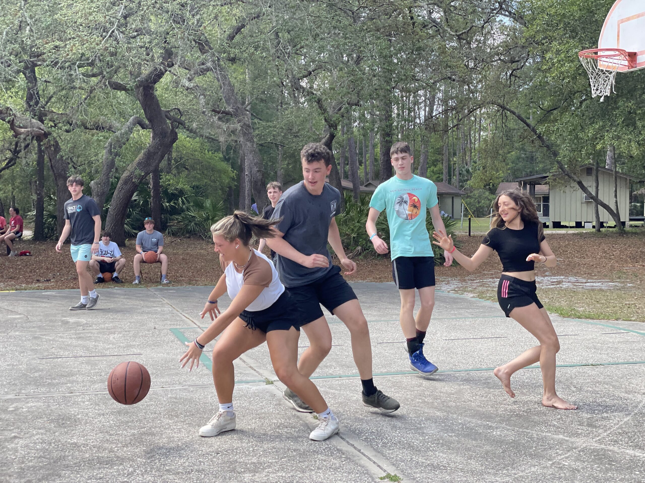 Basketball at camp