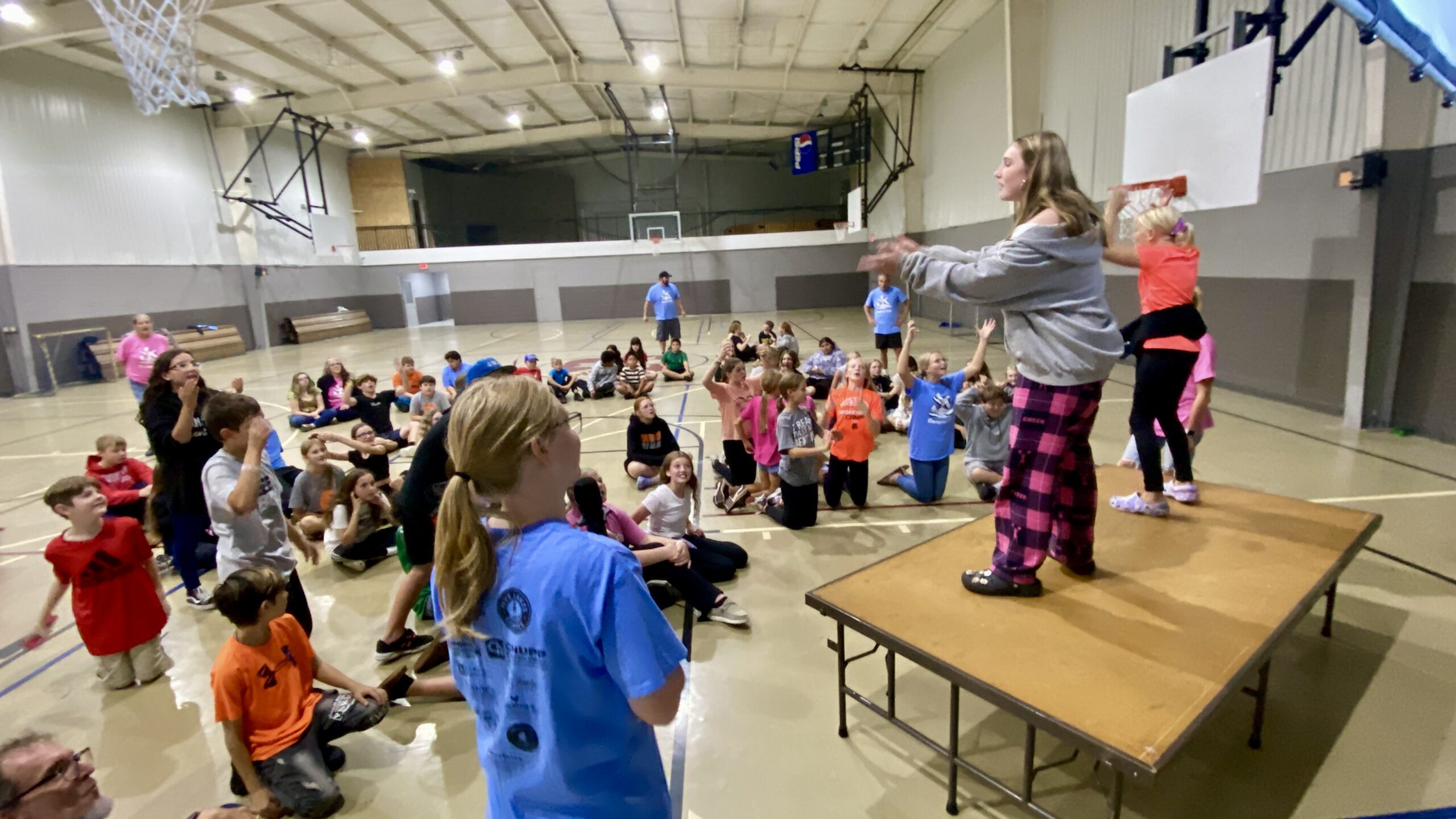 middle school students at campus life