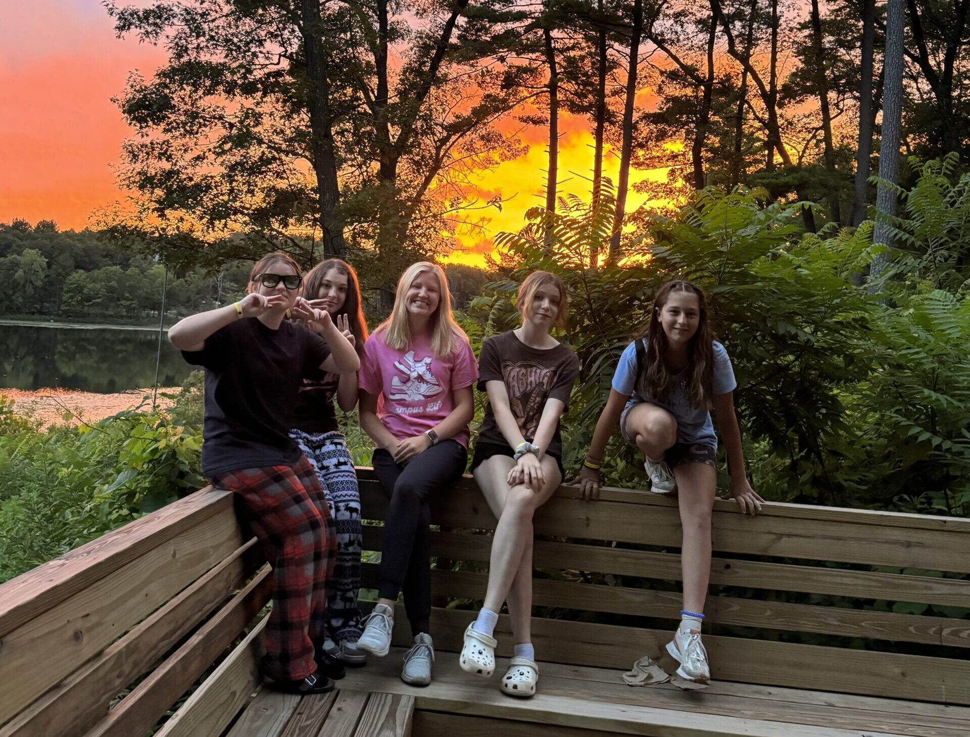 Sunset image at YMCA Camp