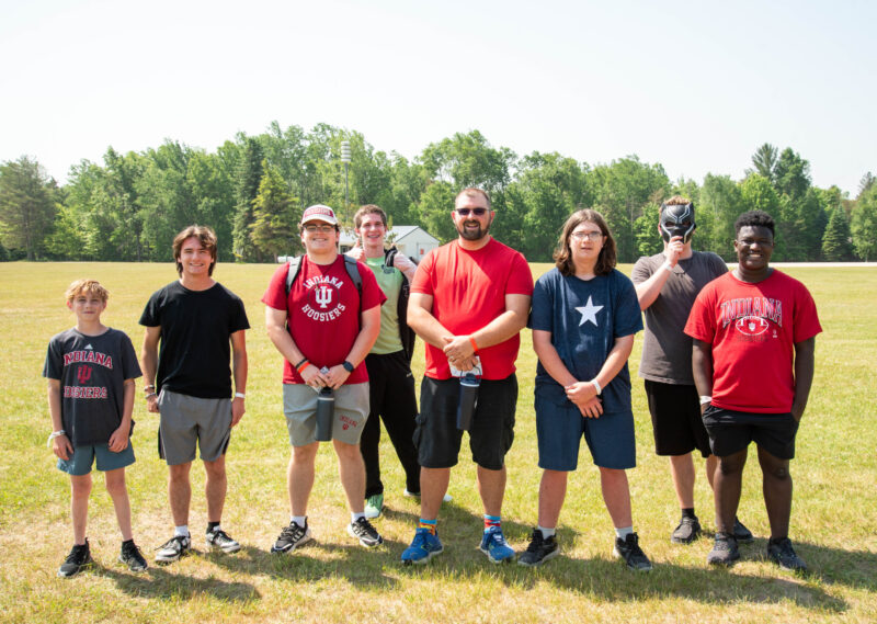 teen guys lined up